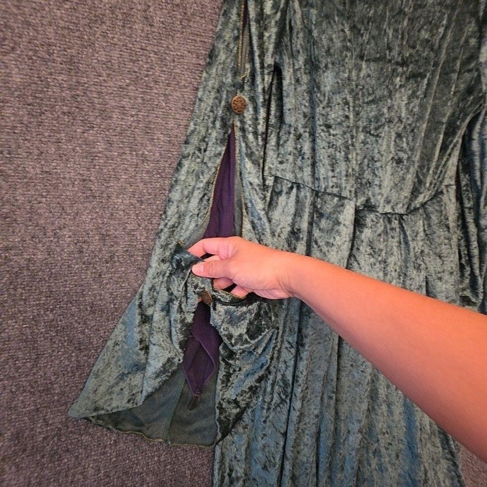 Spirit Dress Womens XL Green Velvet Hocus Pocus Corset Witch Winifred Sanderson - Picture 13 of 14